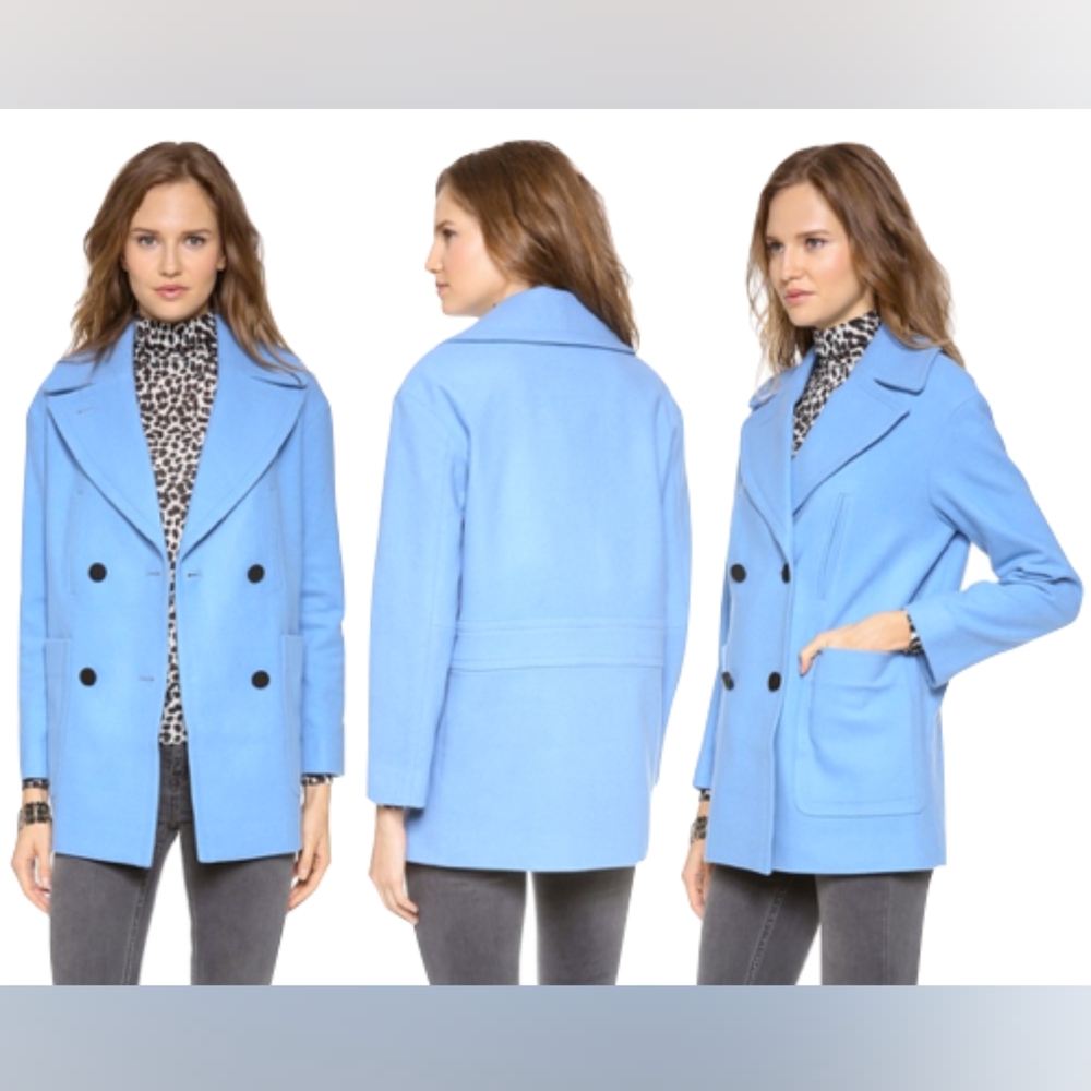 Club Monaco Light Blue Pea Coat